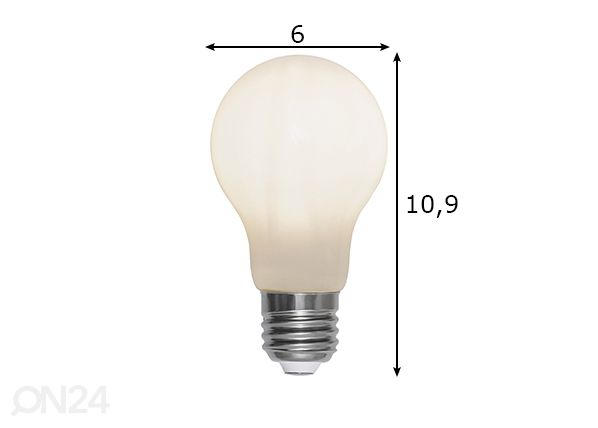 LED elektripirn E27 10 W mõõdud