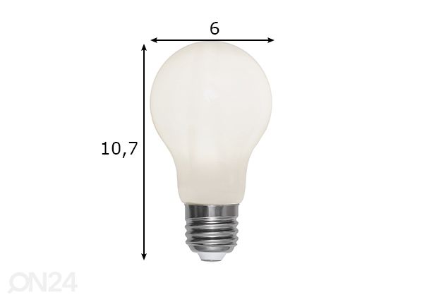 LED elektripirn E27 10 W mõõdud