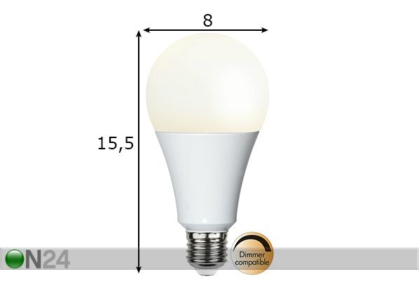 LED elektripirn E27 19 W mõõdud