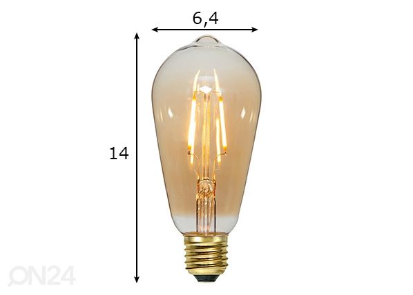 LED elektripirn E27 2,3 W mõõdud