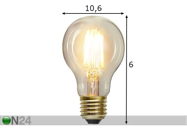 LED elektripirn E27 2,3 W mõõdud