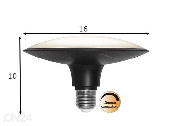 LED elektripirn E27 20W dim mõõdud
