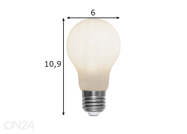 LED elektripirn E27 3 W mõõdud