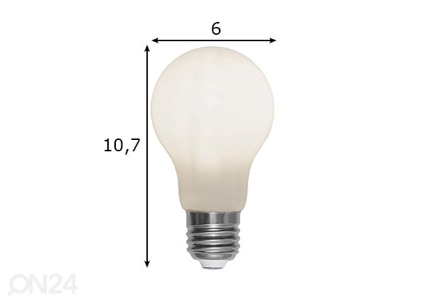LED elektripirn E27 4,7 W mõõdud