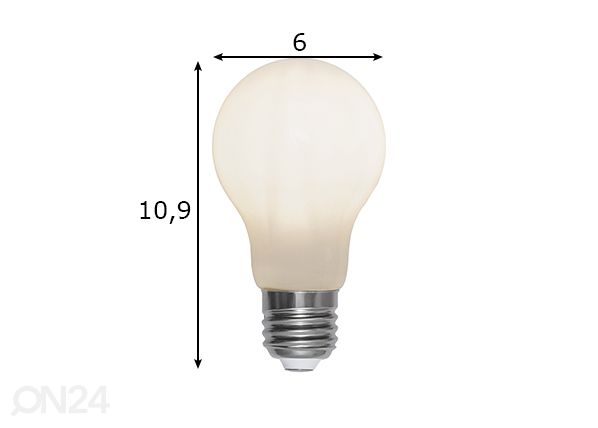 LED elektripirn E27 5 W mõõdud