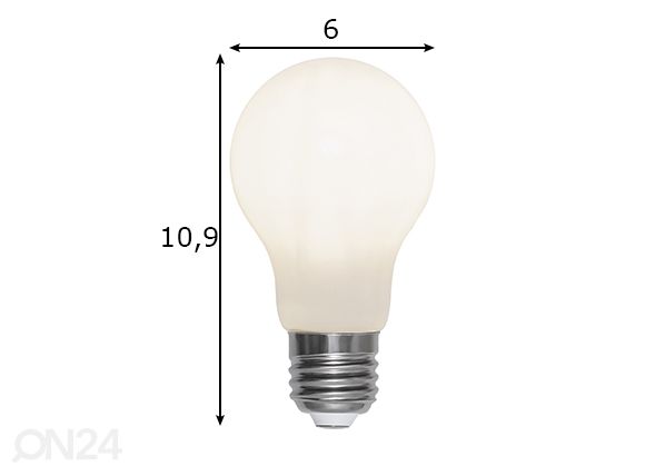 LED elektripirn E27 7,5 W mõõdud