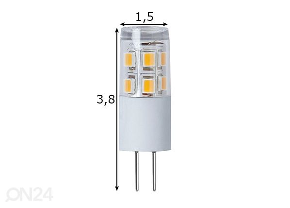LED elektripirn G4 1,8 W mõõdud