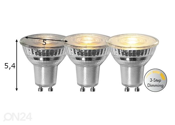 LED elektripirn GU10 4,4 W mõõdud