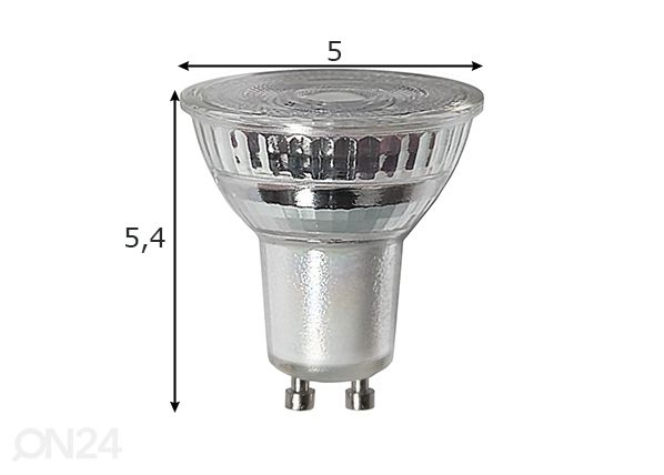 LED elektripirn kohtvalgustile GU10 2,4 W mõõdud
