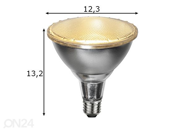LED elektripirn Spotlight E27 15 W mõõdud
