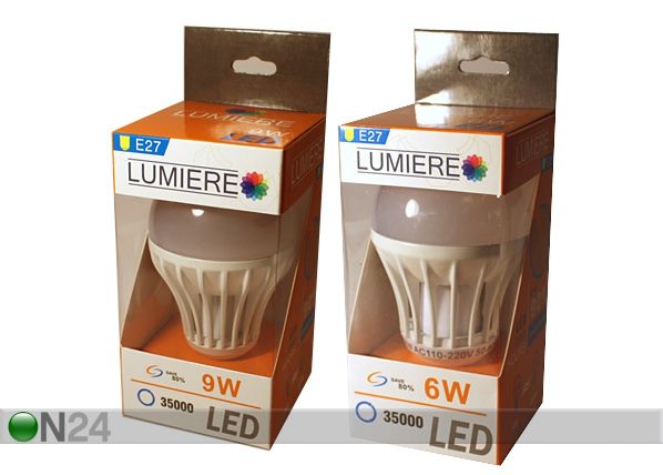 LED elektripirnid E27 2x6W ja 2x9W