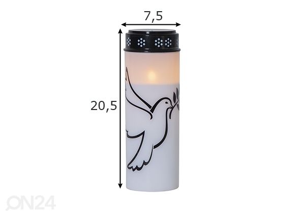 LED kalmuküünal Dove mõõdud