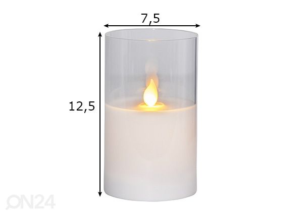 LED küünal 12,5 cm mõõdud