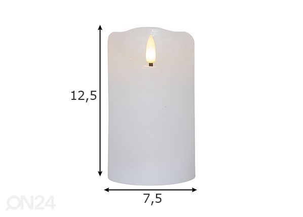 LED küünal Flamme Rustic mõõdud