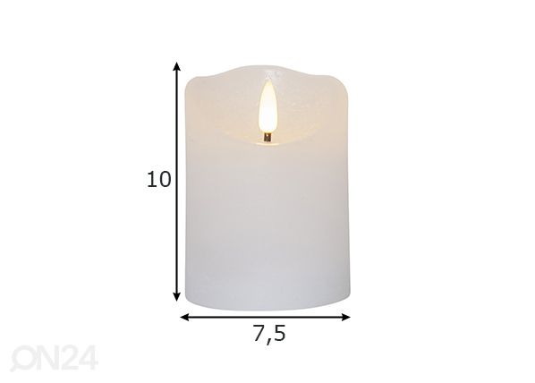 LED küünal Flamme Rustic mõõdud