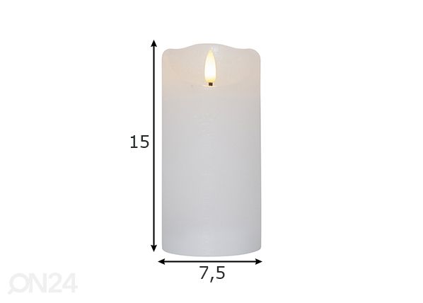 LED küünal Flamme Rustic mõõdud