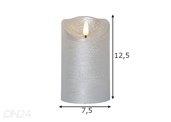 LED küünal Flamme Rustic mõõdud