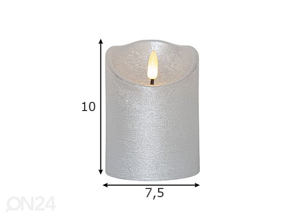 LED küünal Flamme Rustic mõõdud