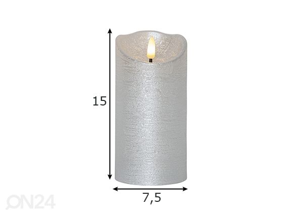 LED küünal Flamme Rustic mõõdud