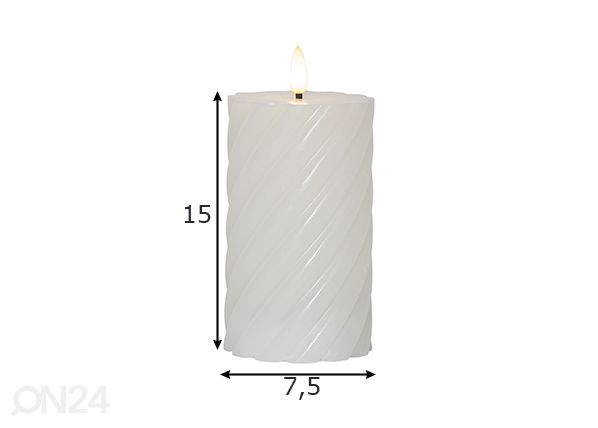 LED küünal Flamme Swirl mõõdud