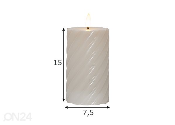 LED küünal Flamme Swirl mõõdud