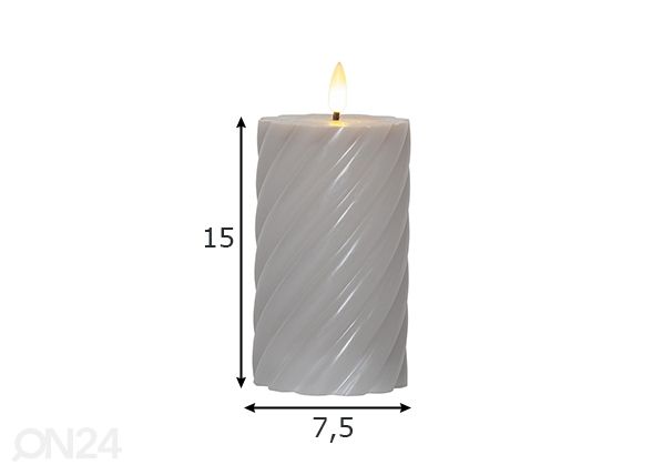LED küünal Flamme Swirl mõõdud