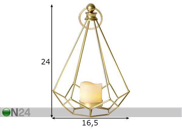 LED küünlaga latern Edge mõõdud