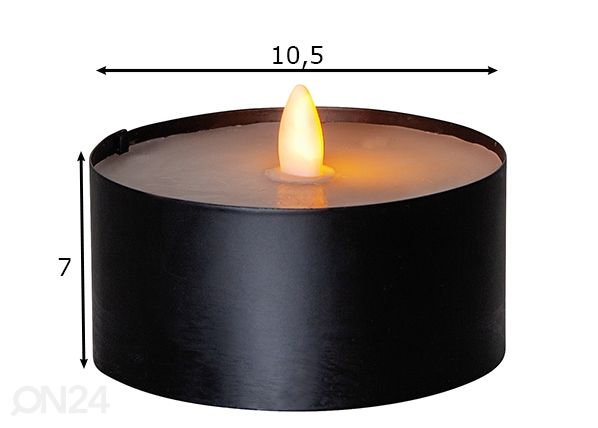LED õueküünal Torch, must mõõdud