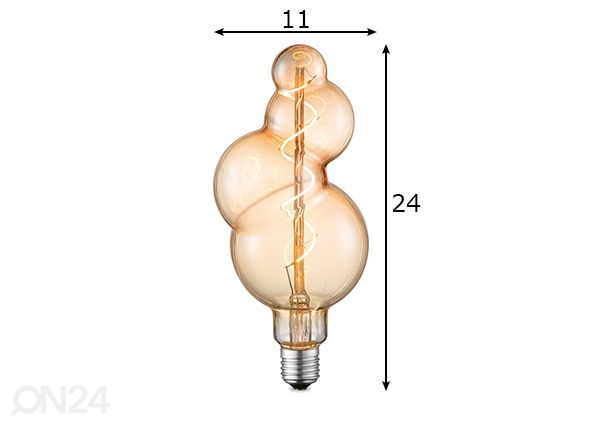 LED-pirn Bubble, E27, 4W mõõdud