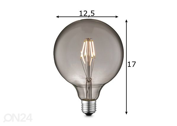 LED-pirn Carbon, E27, 4W mõõdud