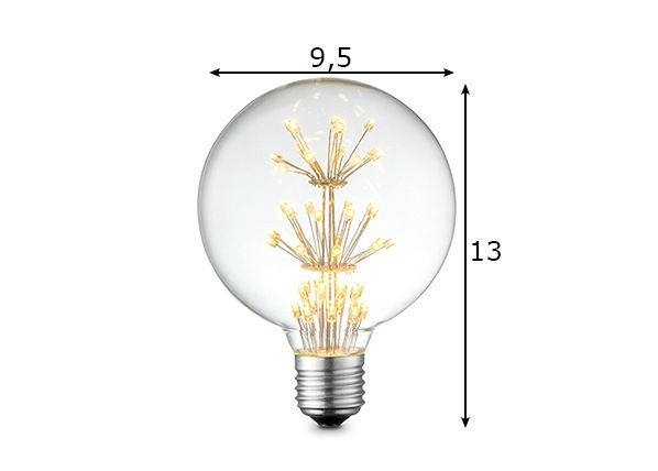 LED-pirn Crystal, E27, 1,5W mõõdud