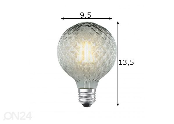 LED-pirn Deco, E27, 4W mõõdud