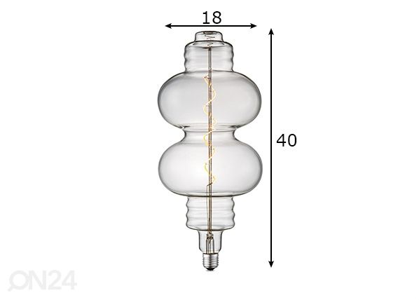 LED-pirn Diabolo, E27, 4W mõõdud