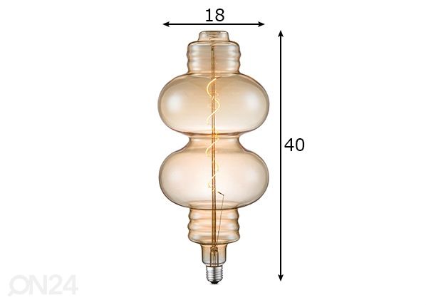 LED-pirn Diabolo, E27, 4W mõõdud