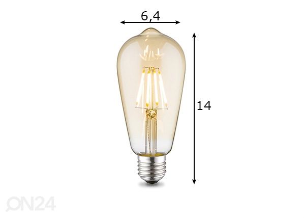 LED pirn Drop, E27, 4W mõõdud