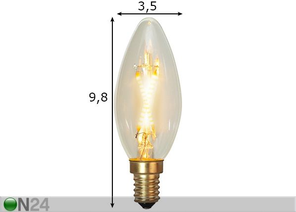 LED pirn E14 0,5W mõõdud