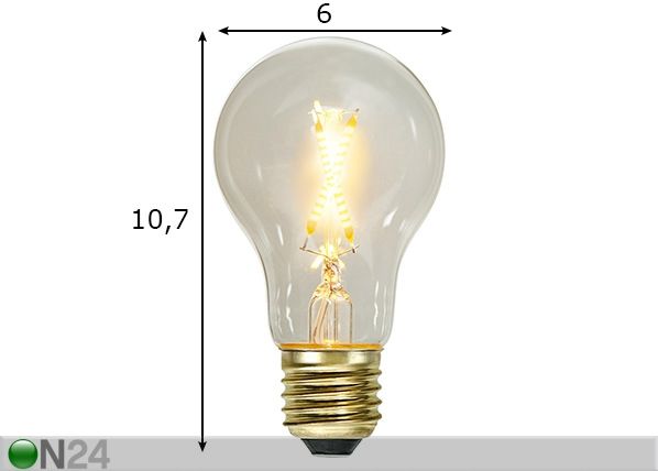 LED pirn E27 0,5 W mõõdud
