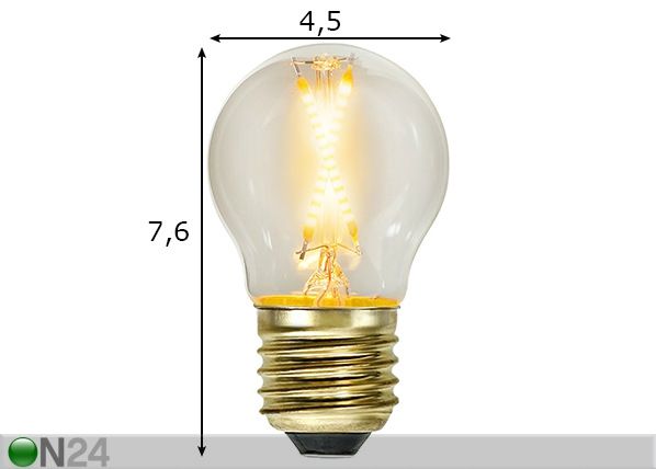 LED pirn E27 0,5 W mõõdud