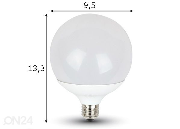 LED pirn E27 10 W 2 tk mõõdud