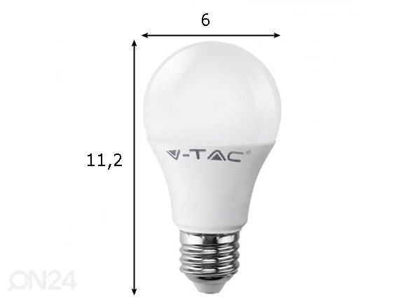 LED pirn E27 A60 9 W 3 tk mõõdud