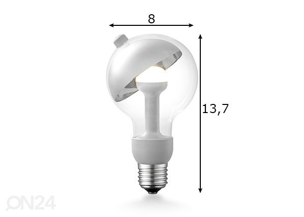 LED pirn Move Me sphere, E27, 3W mõõdud
