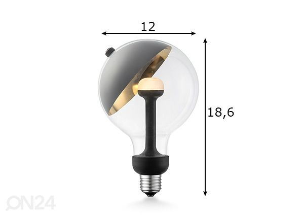 LED pirn Move Me sphere, E27, 5,5W mõõdud