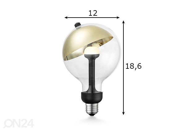 LED pirn Move Me sphere, E27, 5,5W mõõdud
