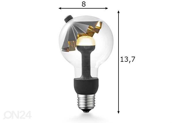 LED pirn Move Me umbrella, E27, 3W mõõdud