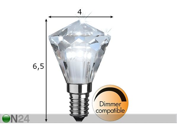 LED pirn sokliga E14 mõõdud