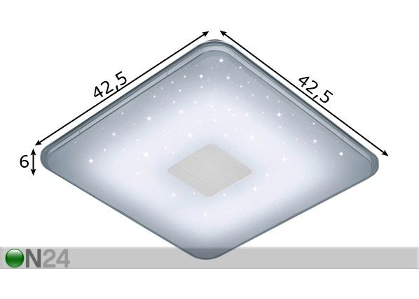 LED plafoonvalgusti puldiga Samurai mõõdud