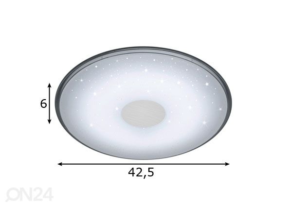 LED plafoonvalgusti puldiga Shogun mõõdud