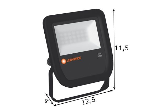 LED Prožektor Ledvance 10 W mõõdud