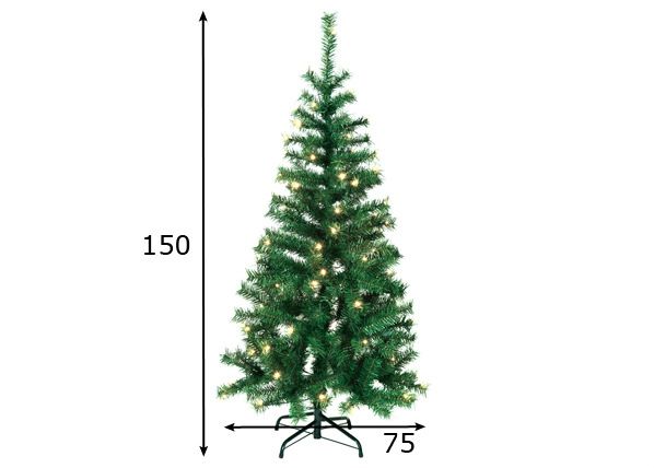 LED tuledega kunstkuusk Kalix 150 cm mõõdud