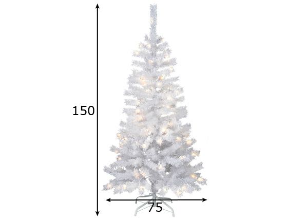 LED tuledega kunstkuusk Kalix 150 cm mõõdud